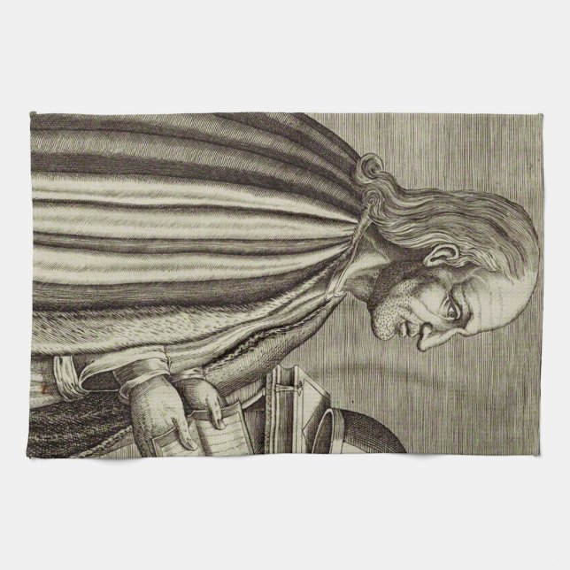 Saint Anselm of Canterbury Doctor of the Church Kitchen Towel (Horizontal)