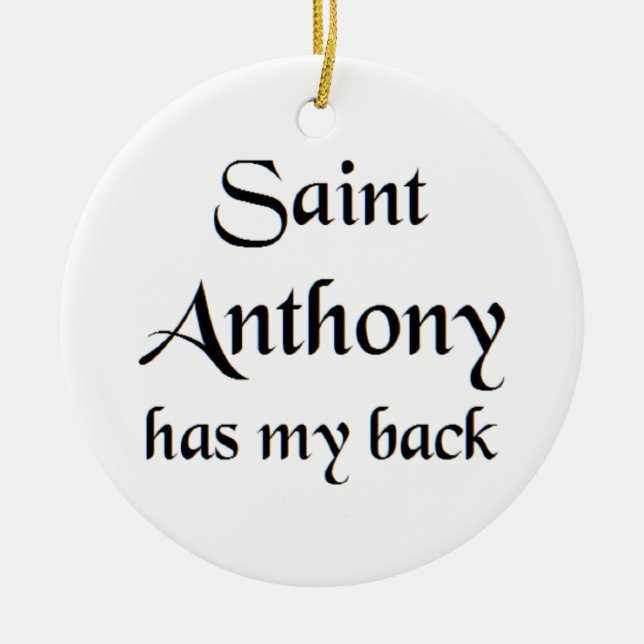 saint anthony ceramic ornament (Front)