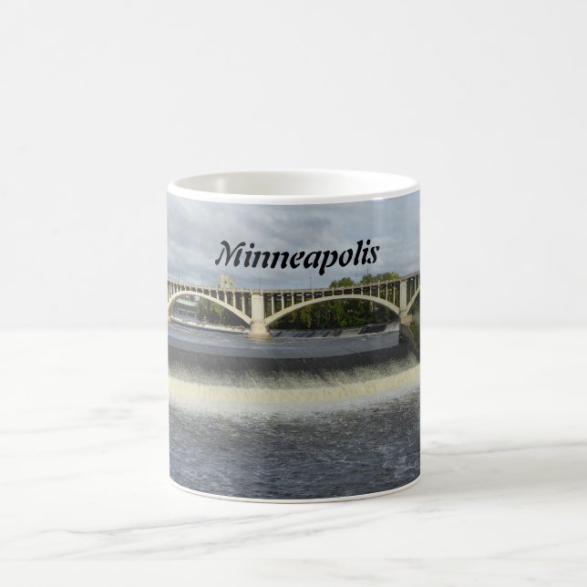 Saint Anthony Falls Minneapolis Photo Coffee Mug (Center)