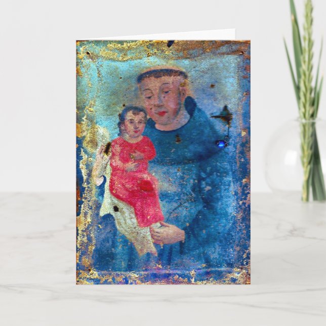 Saint Anthony Greeting Card with Prayer (Front)
