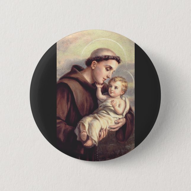 Saint Anthony of Padua 2 Inch Round Button (Front)