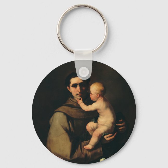 Saint Anthony of Padua by Luca Giordano Keychain (Front)