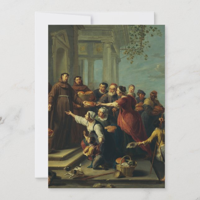 Saint Anthony of Padua by Willem van Herp Holiday Card (Front)