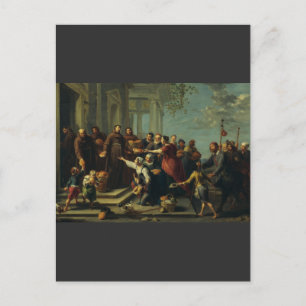Saint Anthony of Padua by Willem van Herp Holiday Postcard