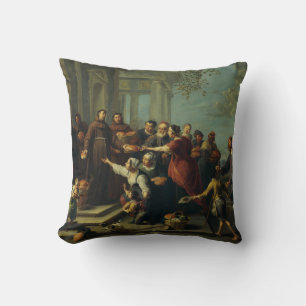 Saint Anthony of Padua by Willem van Herp Throw Pillow