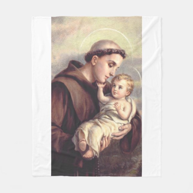 Saint Anthony of Padua Fleece Blanket (Front)