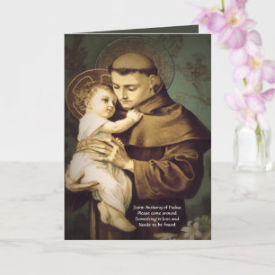 Saint Anthony Restoration Prayer of Lost Items Card