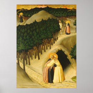 Saint Anthony - Sano di Pietro Fine Art Poster