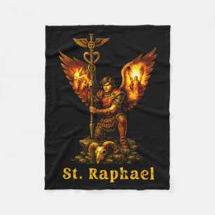 Saint Archangel Raphael Christian Art Faith Fleece Blanket