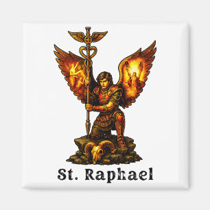 Saint Archangel Raphael Christian Art Faith Magnet
