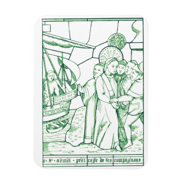 Saint Armel Holy man from Brittany Magnet (Vertical)