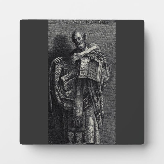 Saint Athanasius of Alexandria Pope and Patriarch Plaque (Front)