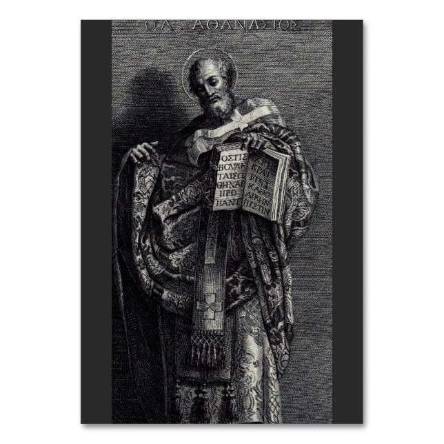 Saint Athanasius of Alexandria Pope and Patriarch Table Number (Front)