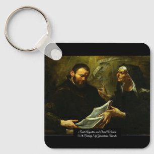 Saint Augustine and Saint Monica Keychain
