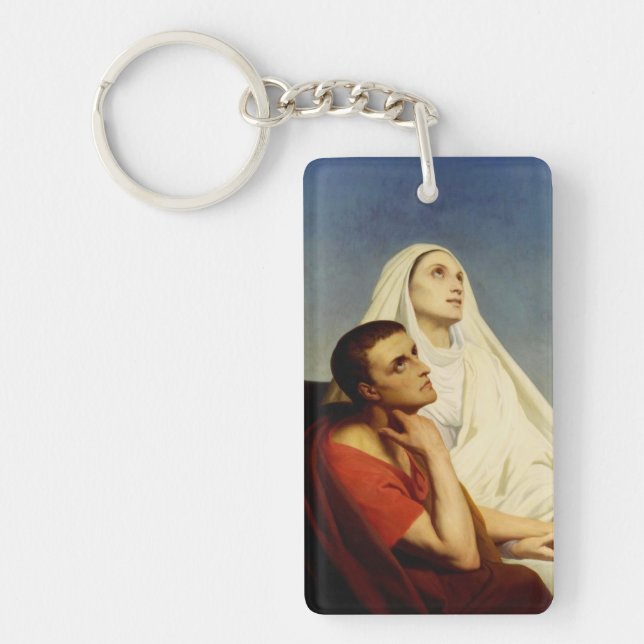 Saint Augustine and Saint Monica Keychain (Front)