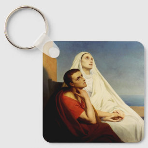 Saint Augustine and Saint Monica Keychain