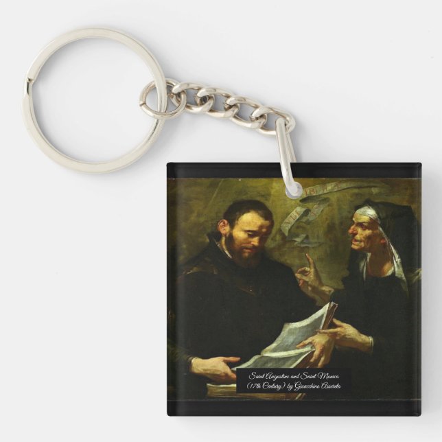 Saint Augustine and Saint Monica Keychain (Front)