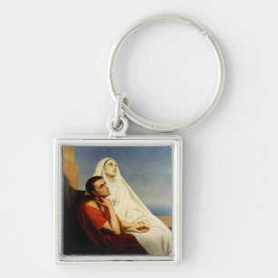 Saint Augustine and Saint Monica Keychain