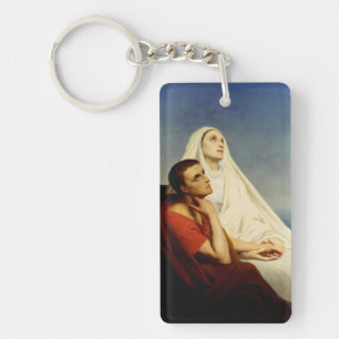 Saint Augustine and Saint Monica Keychain