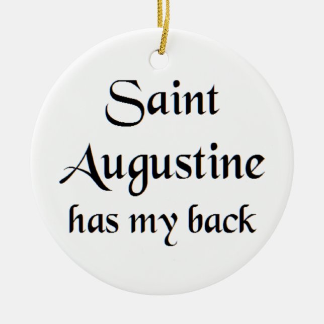 saint augustine coffee mug ceramic ornament (Front)
