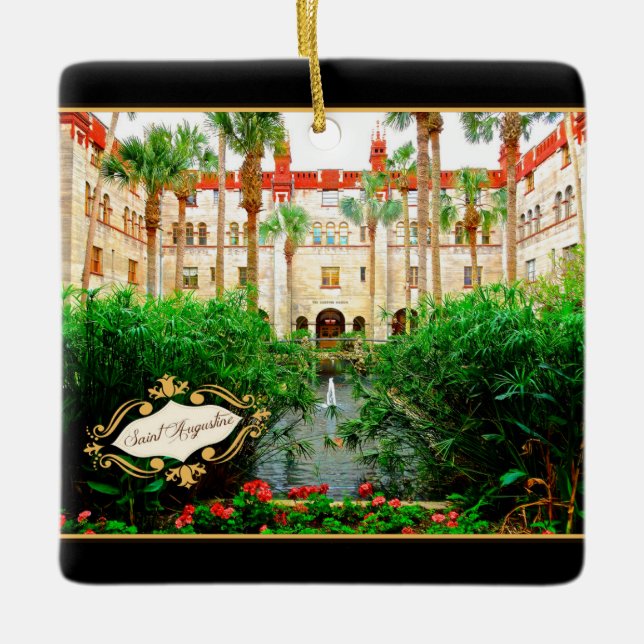 Saint Augustine Florida Lightner Museum & Gardens  Ceramic Ornament (Front)