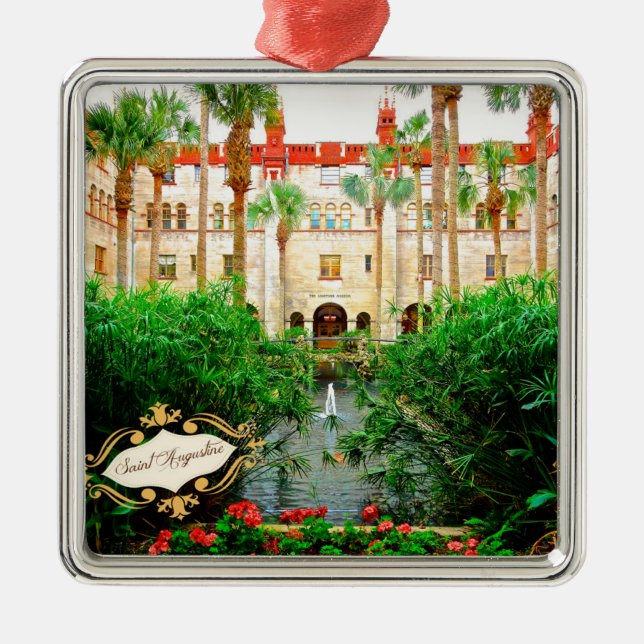 Saint Augustine Florida Lightner Museum & Gardens Metal Ornament (Front)