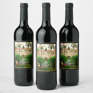 Saint Augustine Florida Lightner Museum & Gardens Wine Label