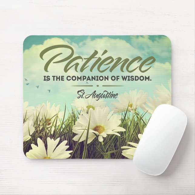 Saint Augustine Inspirational Quote "Patience" Mouse Pad (With Mouse)