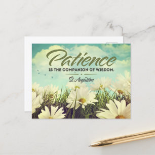 Saint Augustine Inspirational Quote "Patience" Postcard