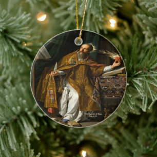 Saint Augustine of Hippo Ceramic Ornament