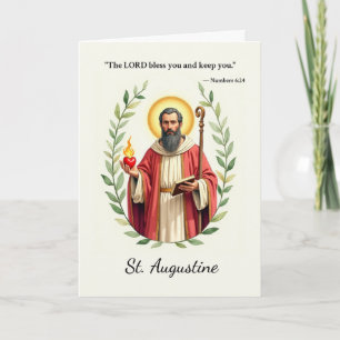 Saint Augustine of Hippo God's Peace and Blessings Card
