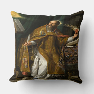 Saint Augustine of Hippo Throw Pillow