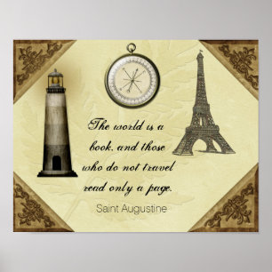 Saint Augustine Travel Quote -- Art Print