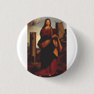 Saint Barbara by Giovanni Antonio Boltraffio 1 Inch Round Button