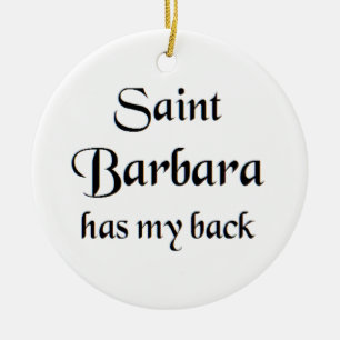 saint barbara ceramic ornament