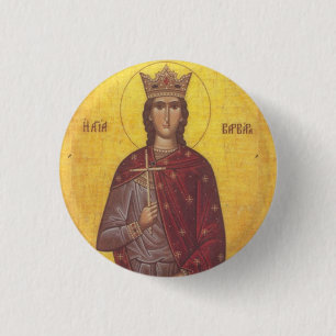 Saint Barbara Icon 1 Inch Round Button