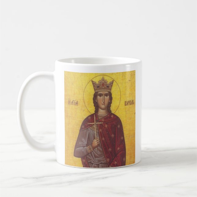 Saint Barbara Icon Coffee Mug (Left)