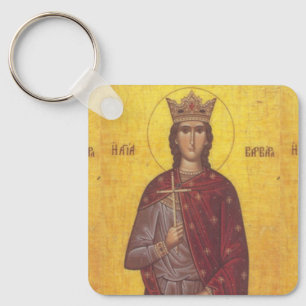 Saint Barbara Icon Keychain