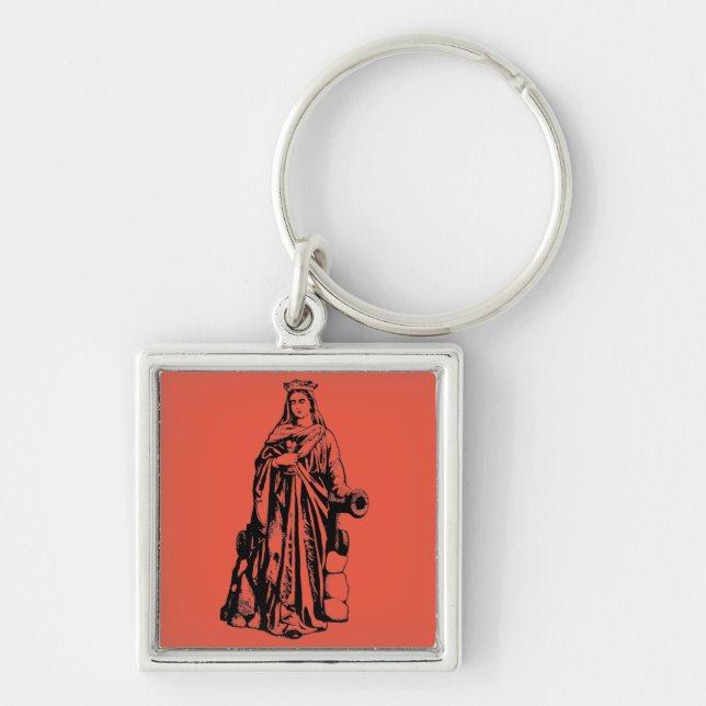 Saint Barbara Virgin and martyr Keychain (Front)
