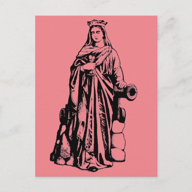 Saint Barbara Virgin and martyr Postcard (Front)