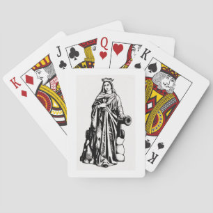 Saint Barbara with chalice and cannon Playing Cards