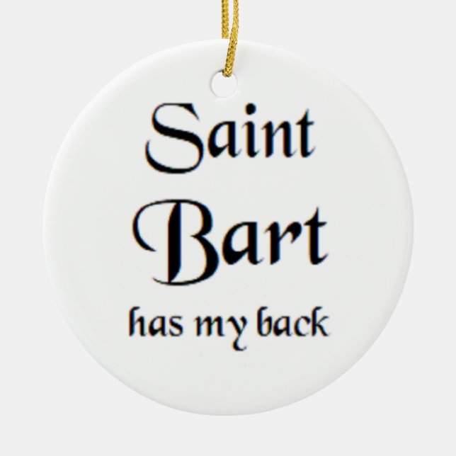saint bart ceramic ornament (Front)