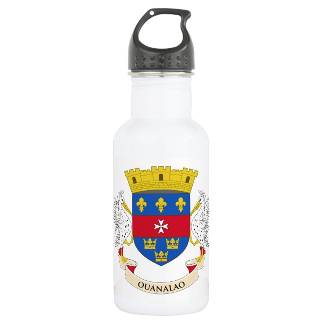 Saint Barthélemy Flag 532 Ml Water Bottle (Front)