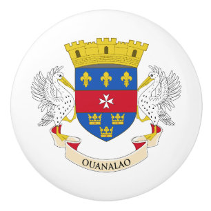 Saint Barthélemy Flag Ceramic Knob