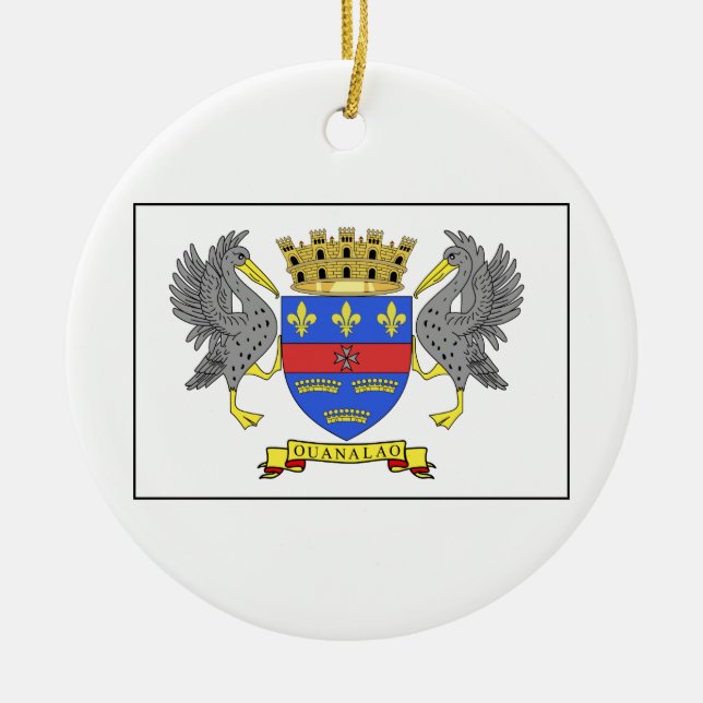 Saint Barthelemy Flag Ceramic Ornament (Front)