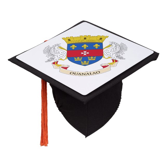 Saint Barthélemy Flag Graduation Cap Topper (Angled)