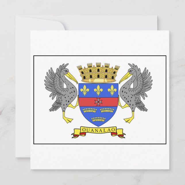 Saint Barthelemy Flag Invitation (Front)