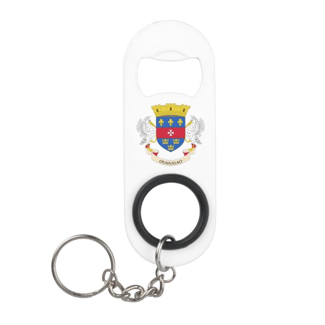 Saint Barthélemy Flag Keychain Bottle Opener (Front)