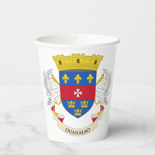 Saint Barthélemy Flag Paper Cups