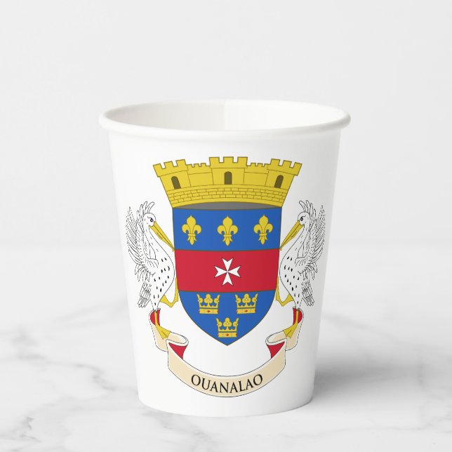 Saint Barthélemy Flag Paper Cups (Left)